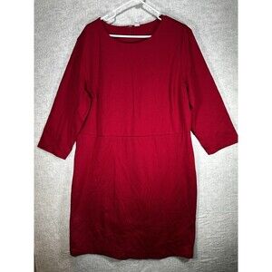 Old Navy Plus XXL Sheath Dress 3/4 Sleeve Magenta Ponte Knit Business Workwear